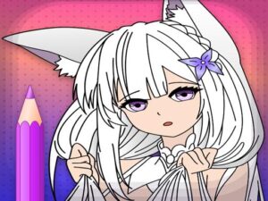 Animated Glitter Coloring Book – Anime Manga