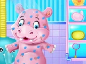 Baby Hippo Bath Time – Pet Care